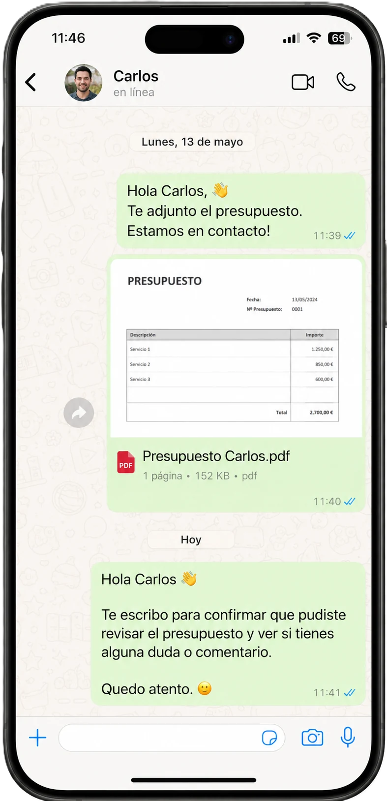 Seguimiento por WhatsApp (Nurturing)